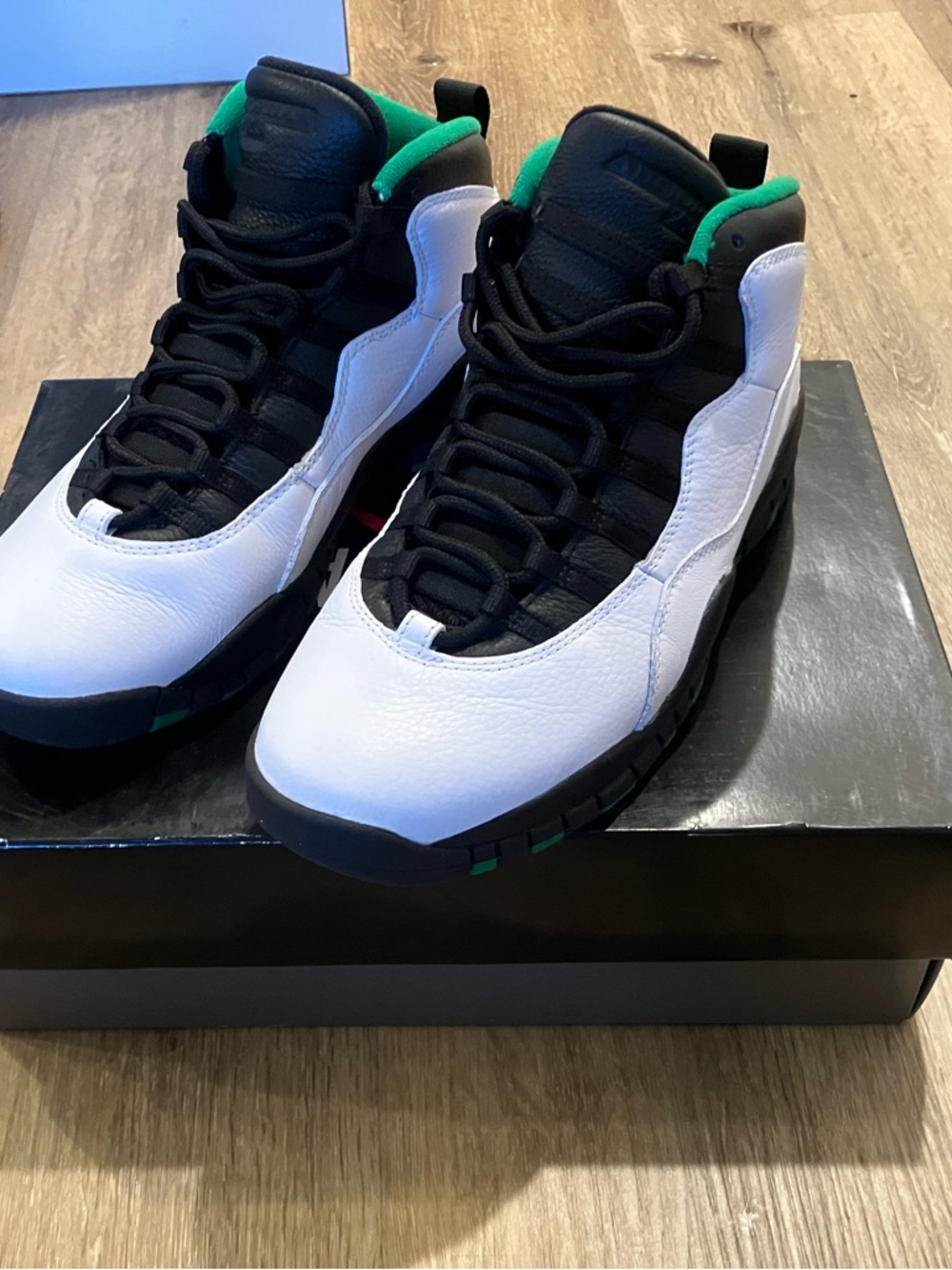 Air Jordan 10s Retro “Seattle” Men's White and Black High-Top